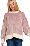 Two Tone Crewneck Sweater