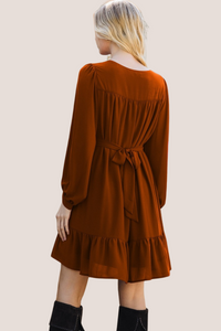 V-Neck Mini Dress