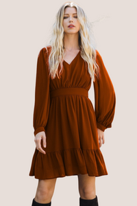 V-Neck Mini Dress