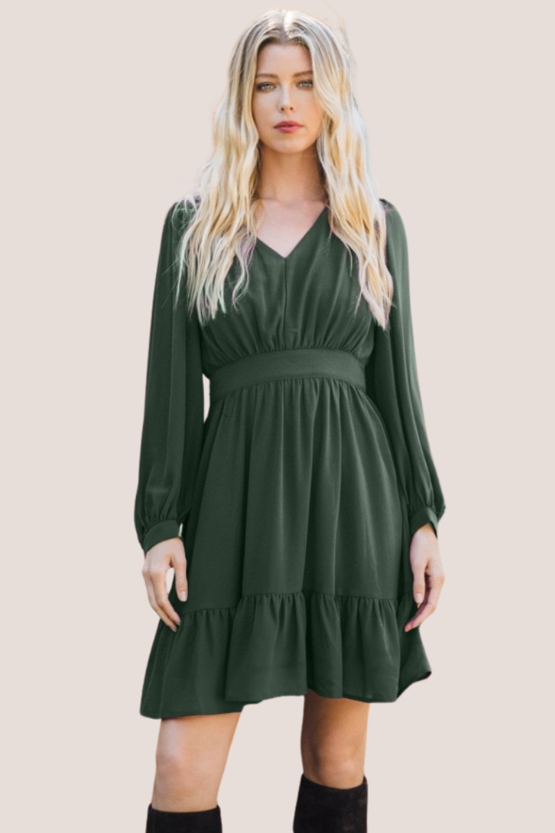 V-Neck Mini Dress