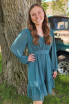 V-Neck Mini Dress