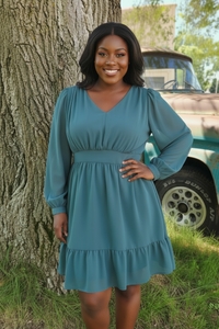 V-Neck Mini Dress