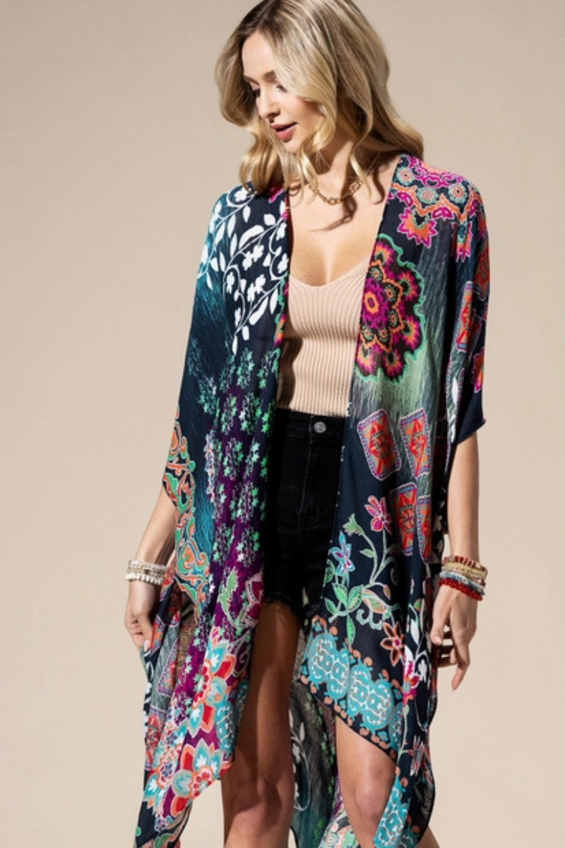 Valerie Multicolor Kimono