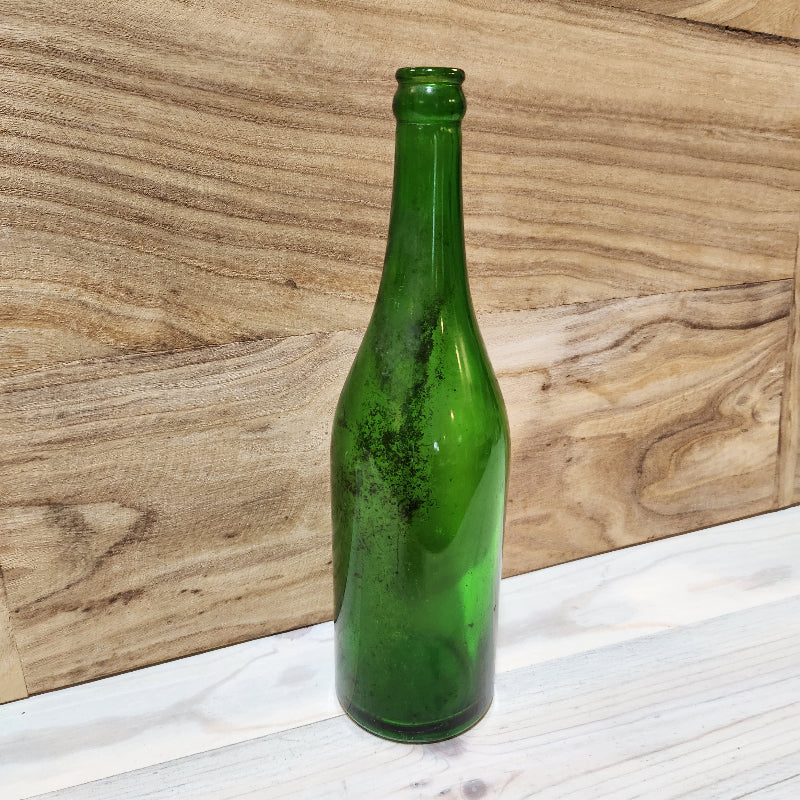 Vintage 1938 Green Glass Bottle
