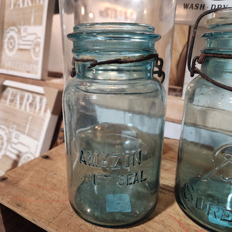 Vintage Amazon Swift Seal Mason Jar