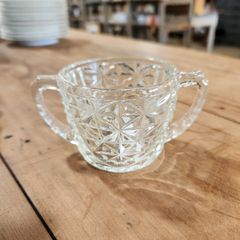 Vintage Glass Sugar & Creamer Set
