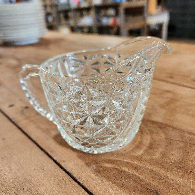 Vintage Glass Sugar & Creamer Set