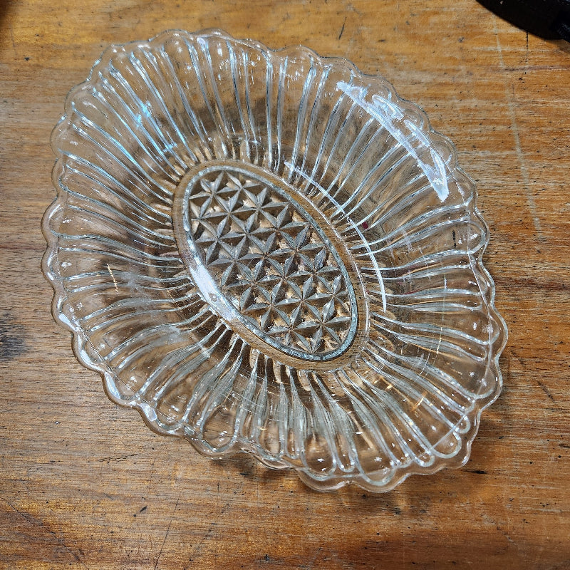 Vintage Glass Pickle Dish
