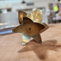 Vintage Brass Lotus Candle Holder