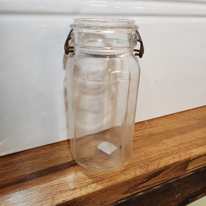 Vintage Clear Glass Mason Jar