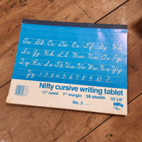 Vintage Cursive Writing Tablet