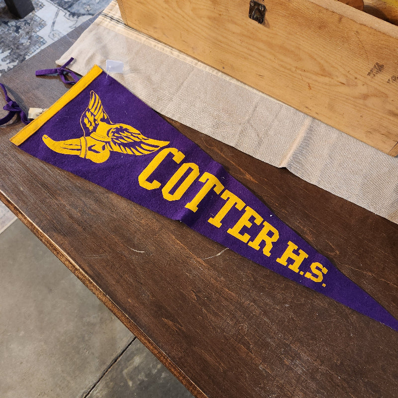Vintage Cotter HS Felt Pennant