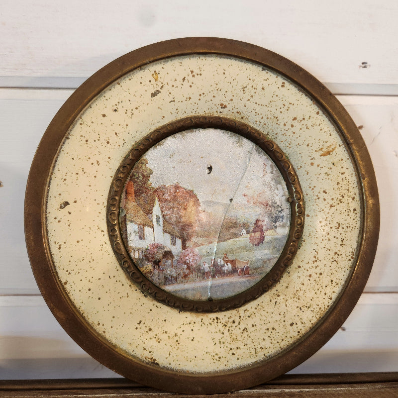 Vintage Foil Art Brass Wall Plate