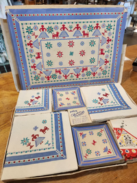 Vintage Folk Art Paper Party Set
