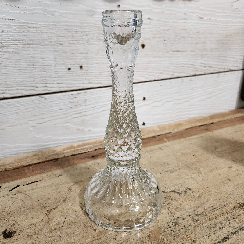 Vintage Glass Candlestick Holder