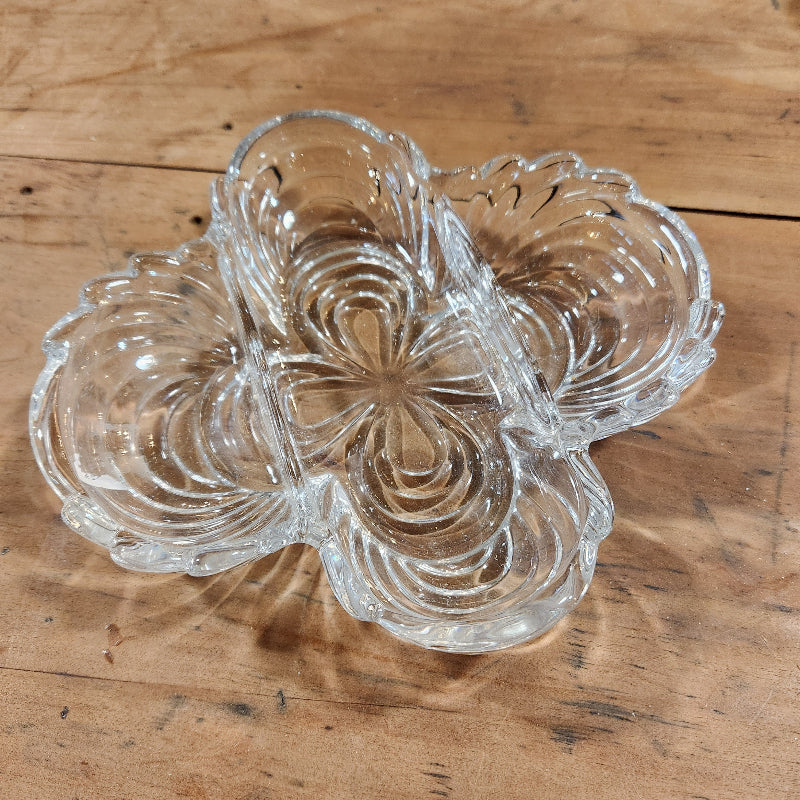 Vintage Glass Relish Dish