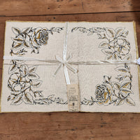 Vintage Golden Rose Placemat Set