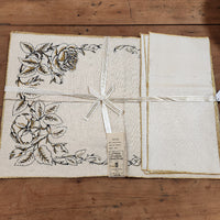 Vintage Golden Rose Placemat Set