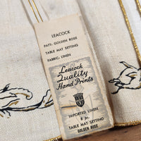 Vintage Golden Rose Placemat Set
