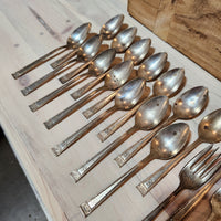 Vintage Holmes & Edwards Silverplate Flatware Set
