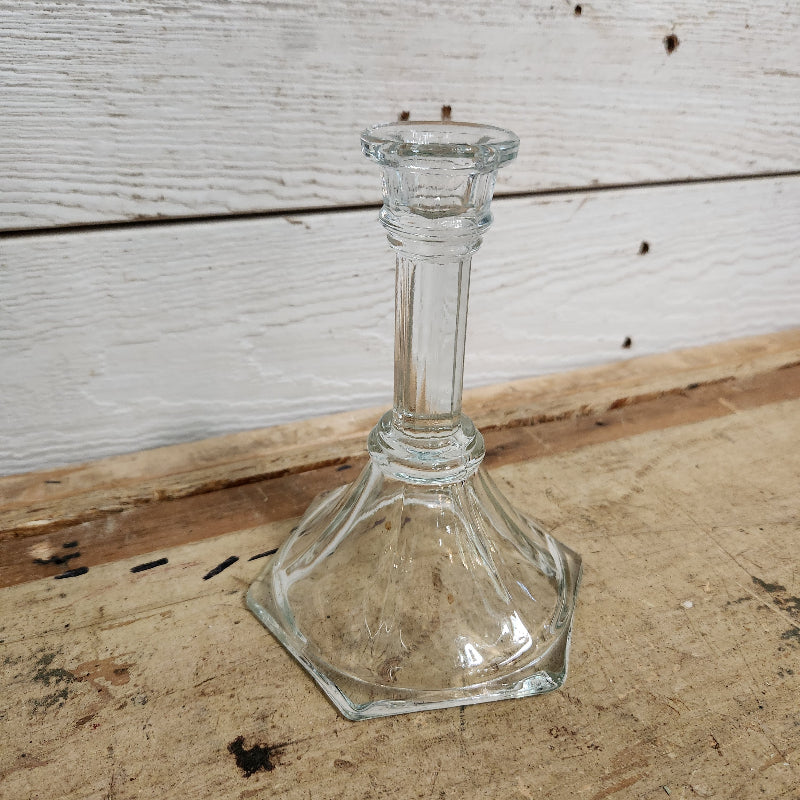 Vintage Homco Glass Candlestick Holder