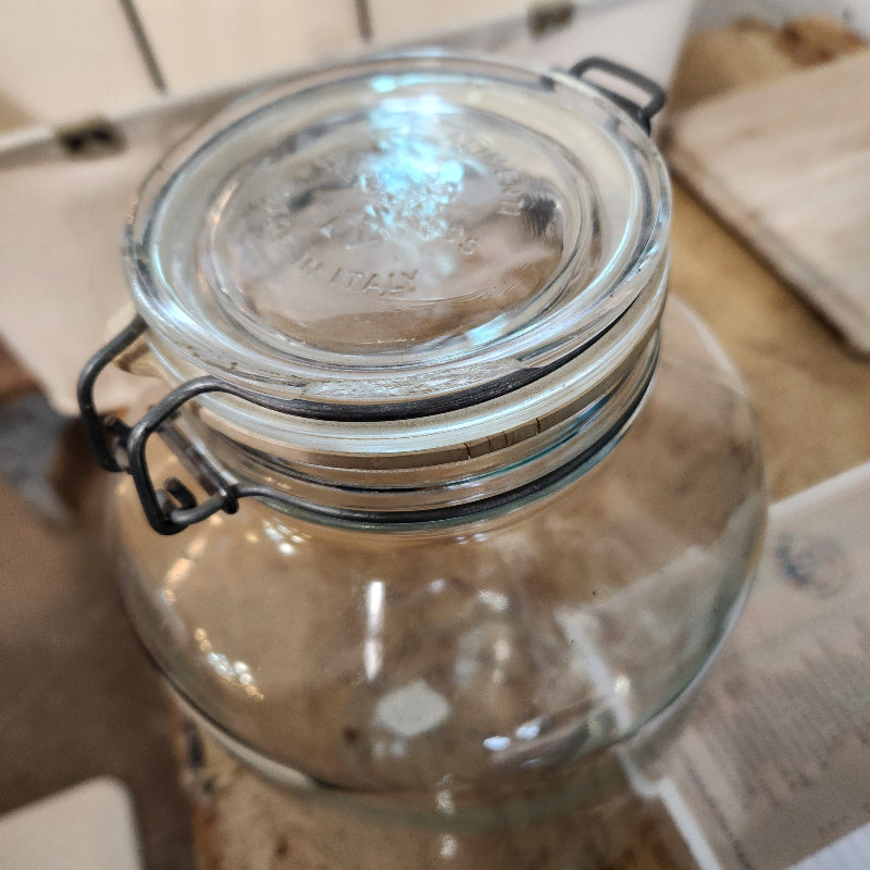Vintage Italian Glass Food Storage Jar