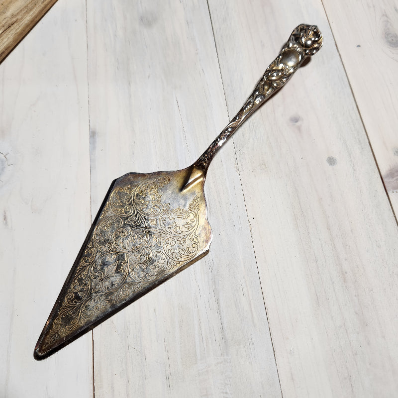 Vintage Italian Gold-Plated Pie Server