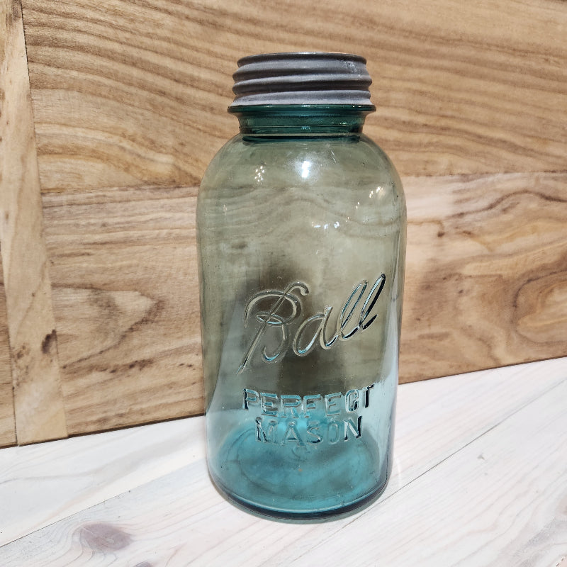 Vintage Blue Ball Mason Jar - Half Gallon