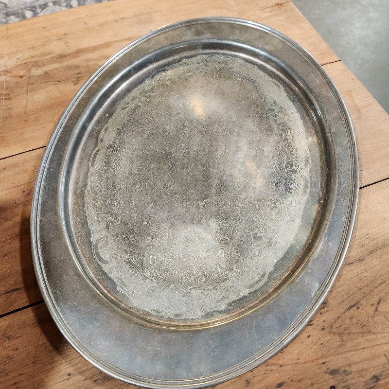 Vintage Oval Silver Platter