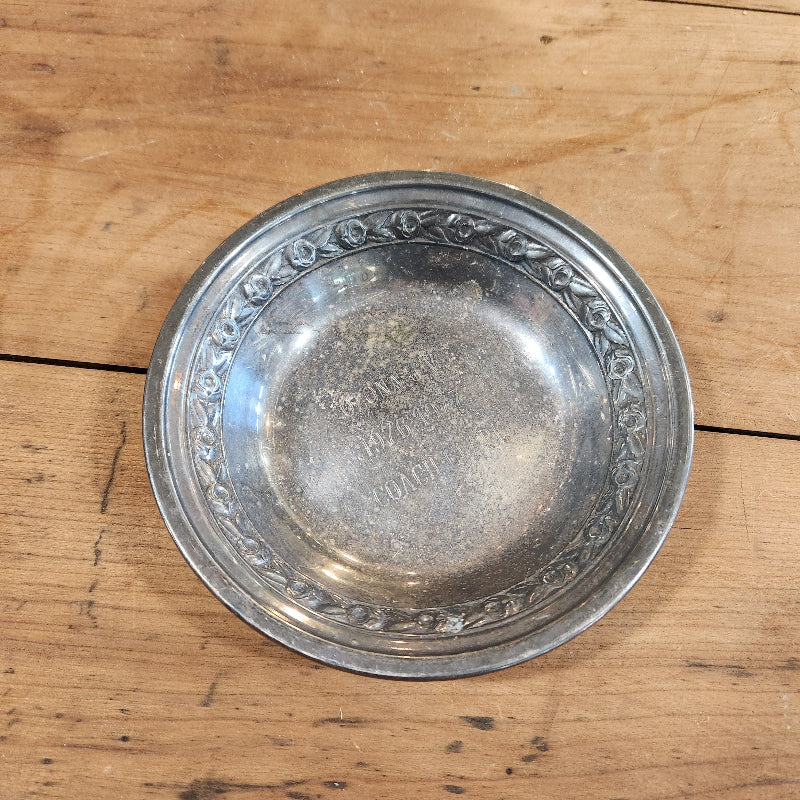 Vintage Silver Bowl with Special Engraving