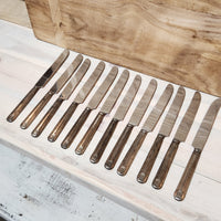 Vintage Silverplate Dinner Knives Set