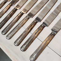 Vintage Silverplate Dinner Knives Set