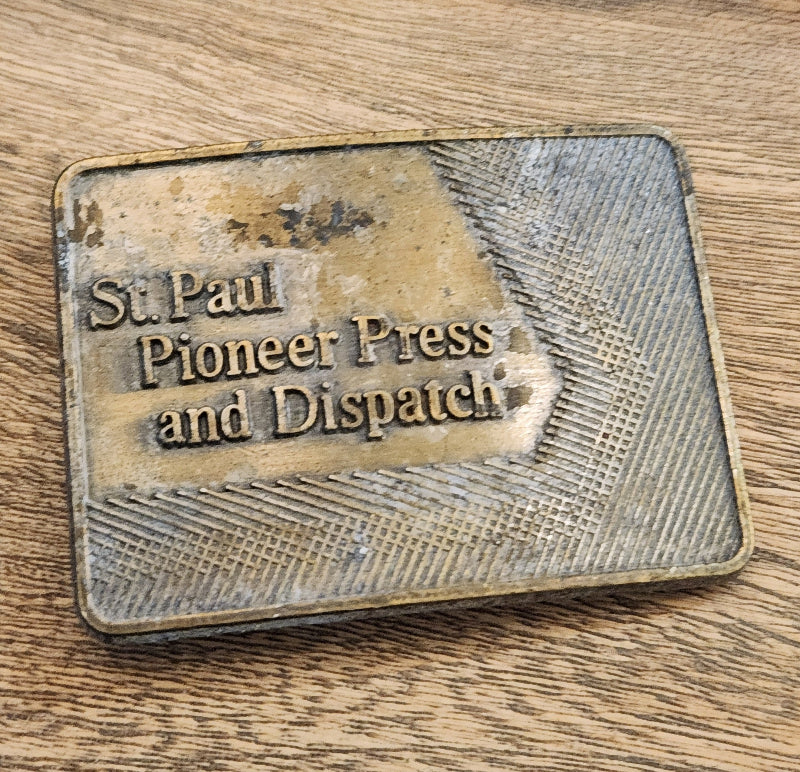 Vintage St. Paul Pioneer Press Belt Buckle