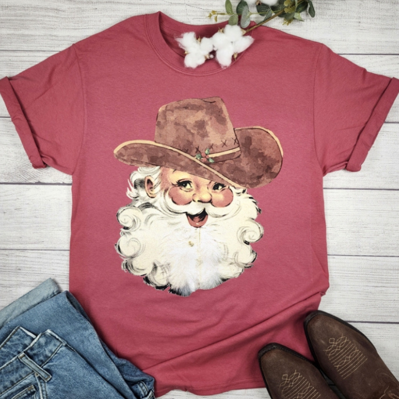 Vintage Western Santa Tee
