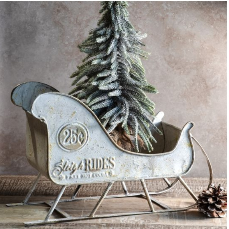 Vintage White Sleigh