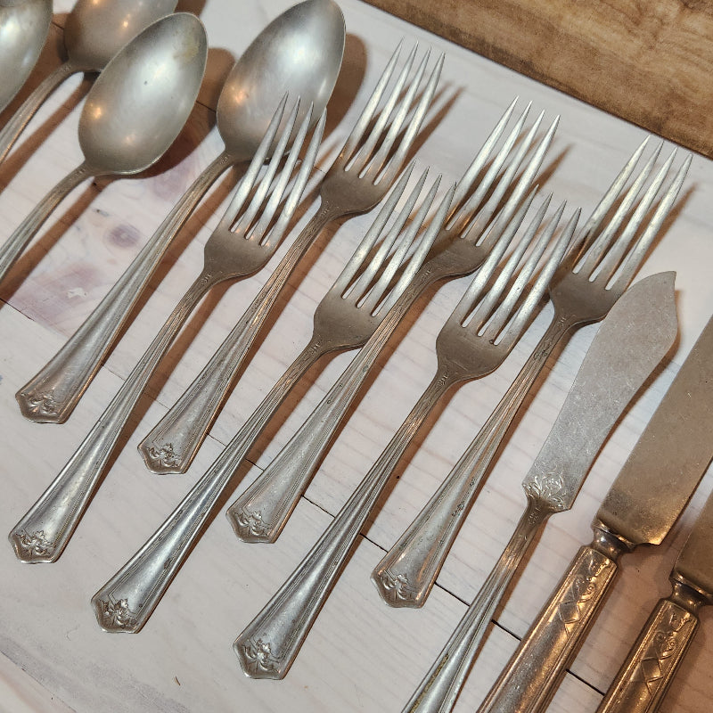 Vintage Silverplate Flatware Set