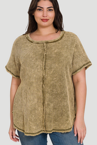 Washed Waffle Tee