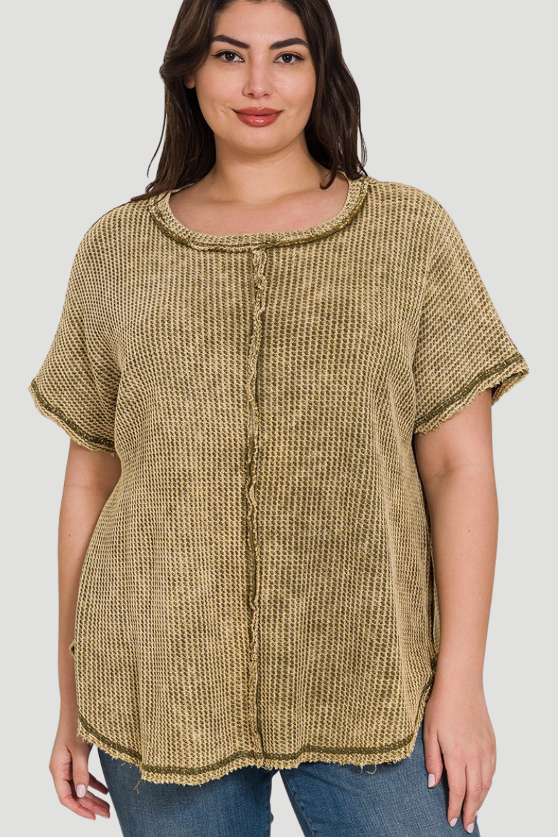 Washed Waffle Tee