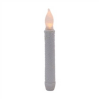 White Frosty LED Taper Candle