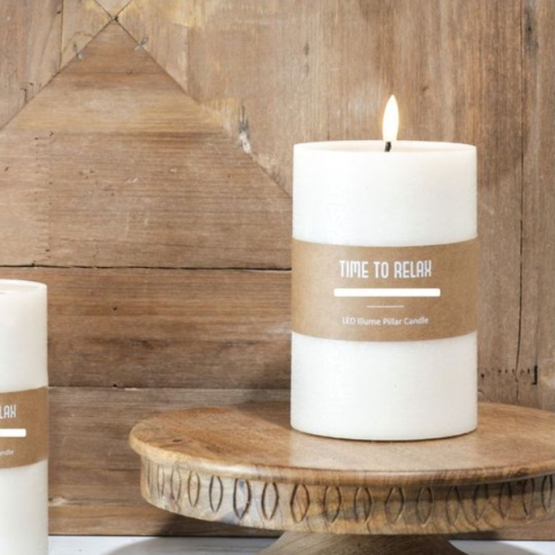 White LED Pillar Candle