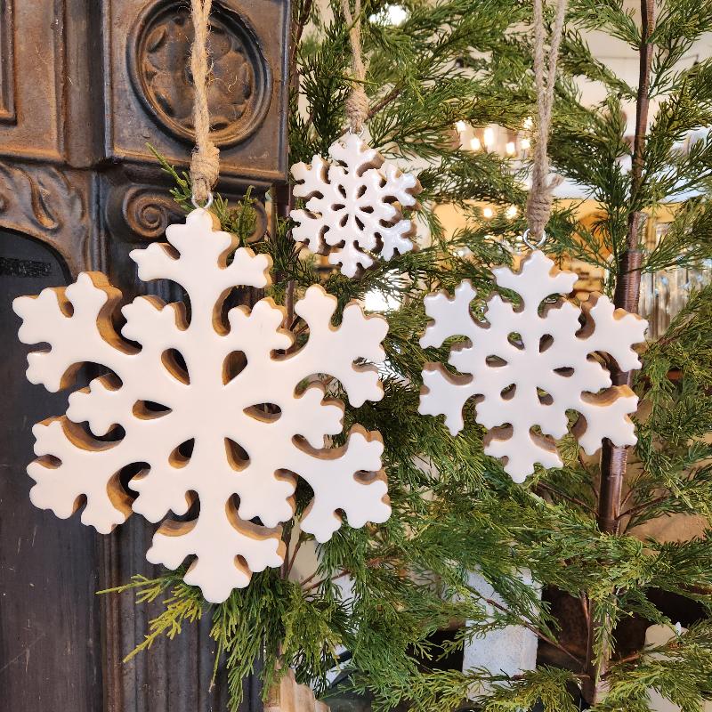 White Snowflake Ornaments