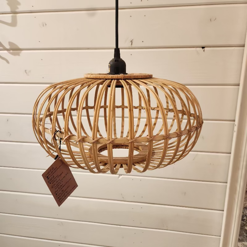 Wide Bamboo Chandelier