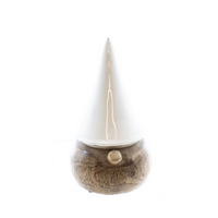 Wood & White Hat Gnome