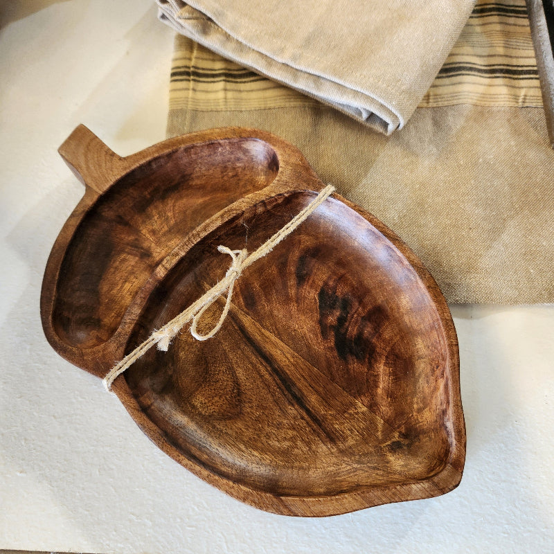 Wood Acorn Tray