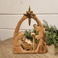 Wood & Gold Nativity