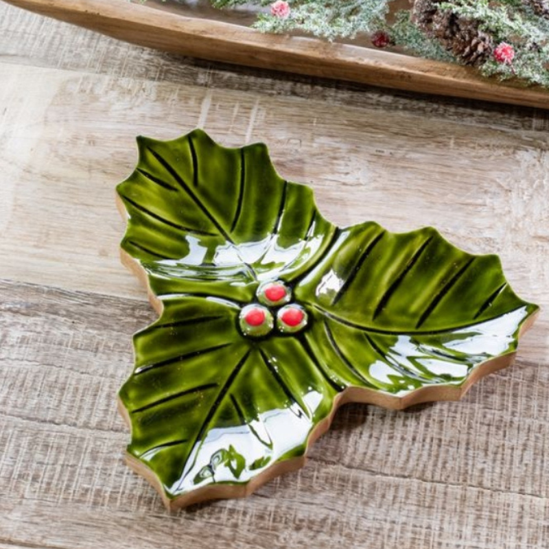 Wood Holly Dish