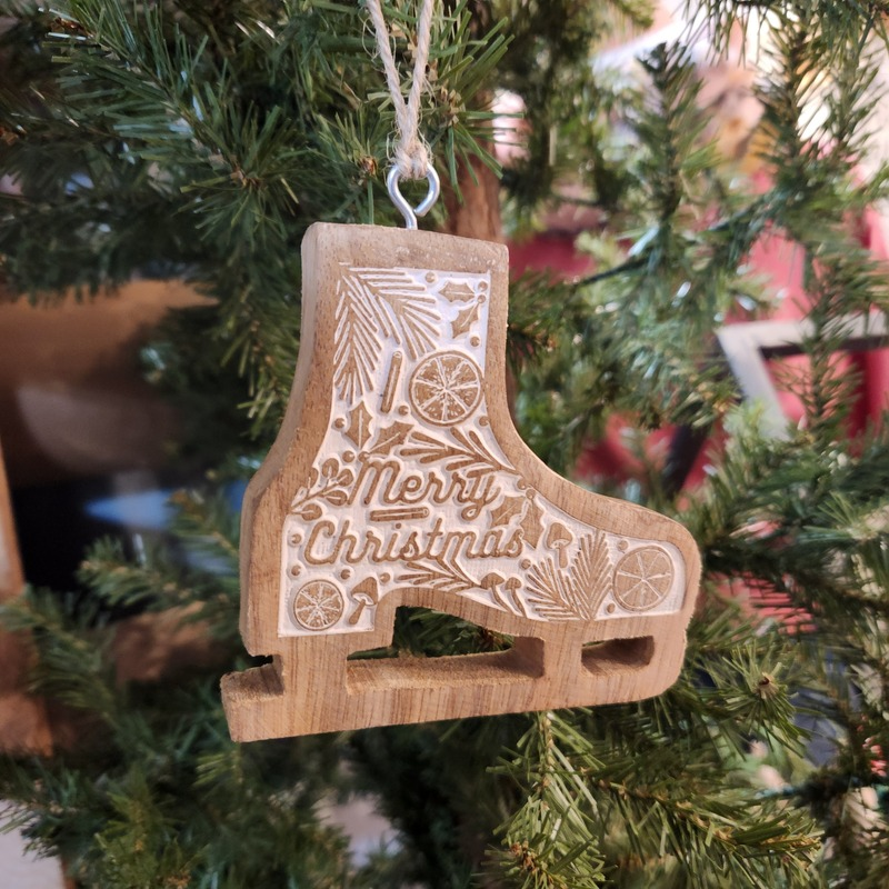 Wood Skate Ornament