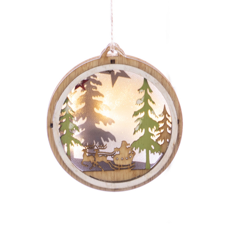 Wood Light Up Ornament