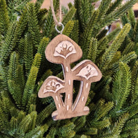 Wood Mushroom Ornament