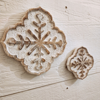 Wood Snowflake Plaque